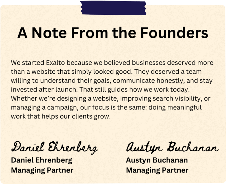 A note from the founders
